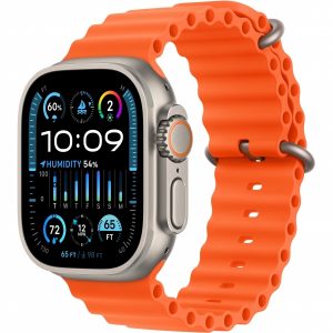 Apple Watch Ultra 2 GPS + Cellular 49mm Titanium Case with Orange Ocean Band (MREH3) - Зображення 1