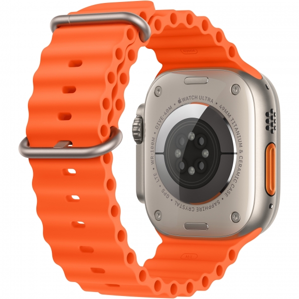 Apple Watch Ultra 2 GPS + Cellular 49mm Titanium Case with Orange Ocean Band (MREH3) - ТвойGadget