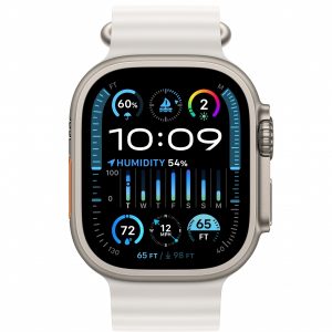Apple Watch Ultra 2 GPS + Cellular 49mm Titanium Case with White Ocean Band (MREJ3) - Зображення 2
