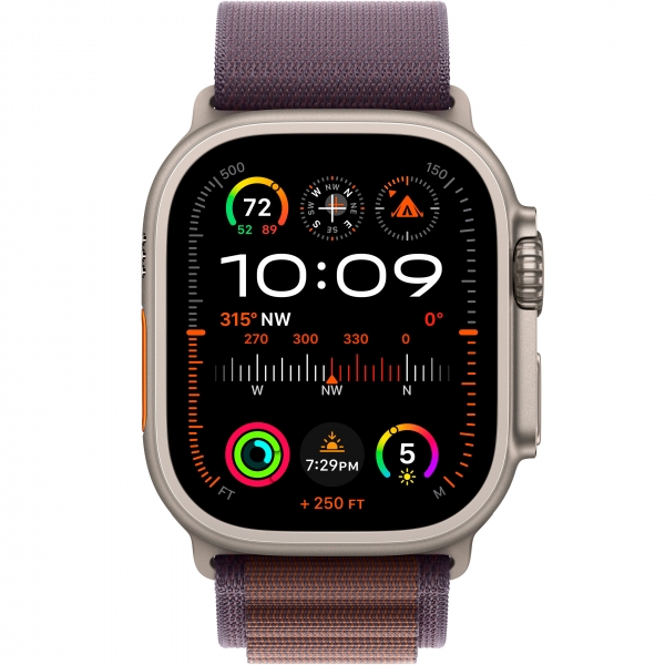 Apple Watch Ultra 2 GPS + Cellular 49mm Titanium Case with Indigo Alpine Loop — Small (MRER3) - ТвойGadget