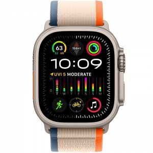 Apple Watch Ultra 2 GPS + Cellular 49mm Titanium Case with Orange/Beige Trail Loop - M/L (MRF23) - Зображення 2