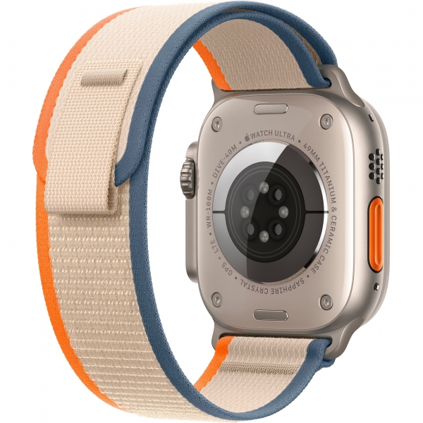 Apple Watch Ultra 2 GPS + Cellular 49mm Titanium Case with Orange/Beige Trail Loop – M/L (MRF23) - ТвойGadget