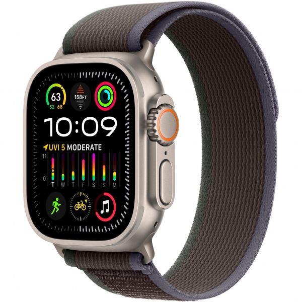 (MRF53)1 Apple Watch Ultra 2 GPS + Cellular 49mm Titanium Case with Blue/Black Trail Loop – M/L (MRF63) - ТвойGadget