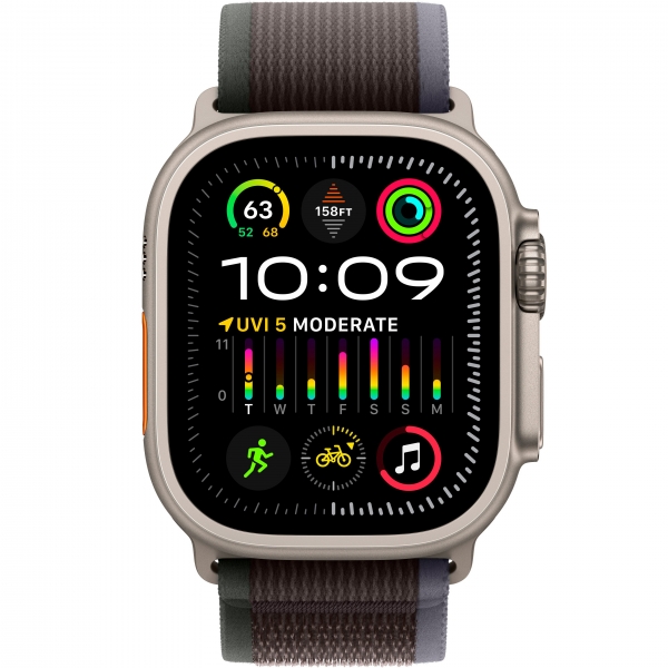 Apple Watch Ultra 2 GPS + Cellular 49mm Titanium Case with Blue/Black Trail Loop – M/L (MRF63) - ТвойGadget