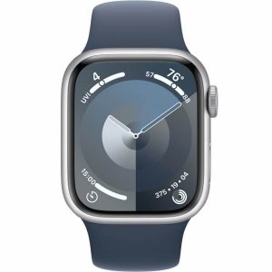 Apple Watch Series 9 GPS 41mm Silver Aluminum Case w. Storm Blue S. Band - S/M (MR903) [NEW NO BOX] — изображение 2