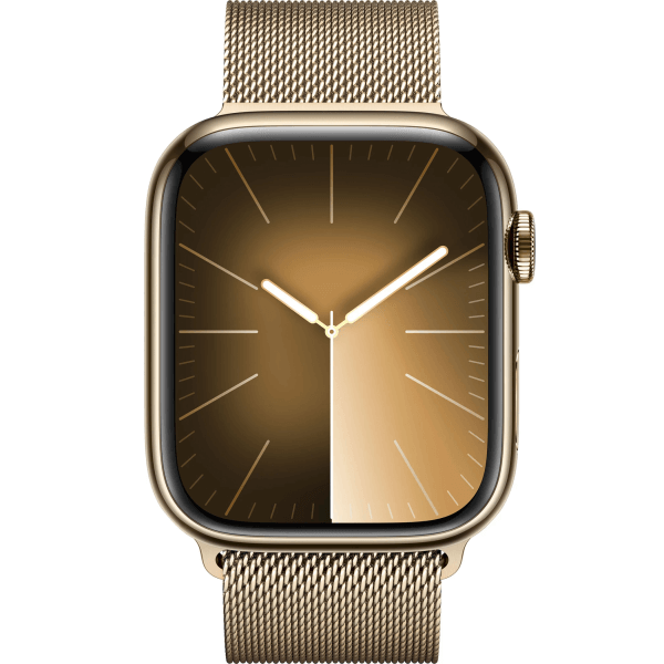 Apple Watch Series 9 GPS + Cellular 41mm Gold S. Steel Case w. Gold Milanese Loop (MRJ73) - ТвойGadget