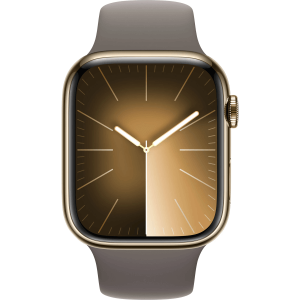 Apple Watch Series 9 GPS + Cellular 45mm Gold S. Steel Case w. Clay Sport Band - M/L (MRMT3) — изображение 2