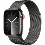 Apple Watch Series 9 GPS + Cellular 45mm Silver S. Steel Case w. Silver Milanese Loop (MRMQ3) - ТвойGadget