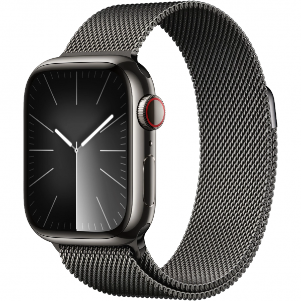 Apple Watch Series 9 GPS + Cellular 45mm Graphite S. Steel Case w. Graphite Milanese Loop (MRMX3) - ТвойGadget