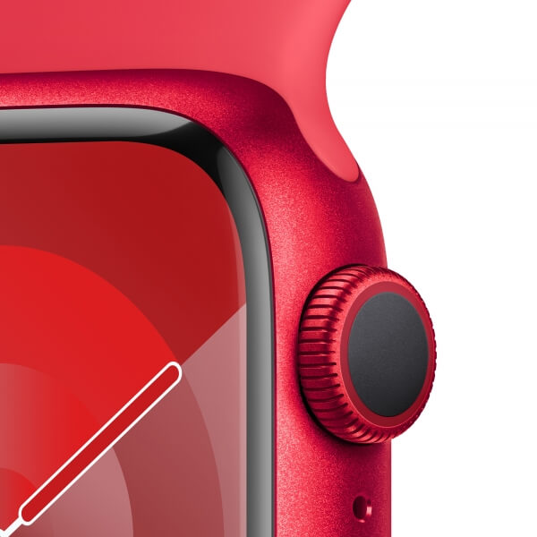 Apple Watch Series 9 GPS 41mm PRODUCT RED Alu. Case w. PRODUCT RED S. Band — M/L (MRXH3) - ТвойGadget