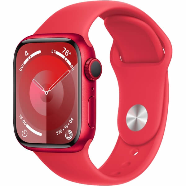 Apple Watch Series 9 GPS 45mm PRODUCT RED Alu. Case w. PRODUCT RED Sport Band — S/M (MRXJ3) - ТвойGadget