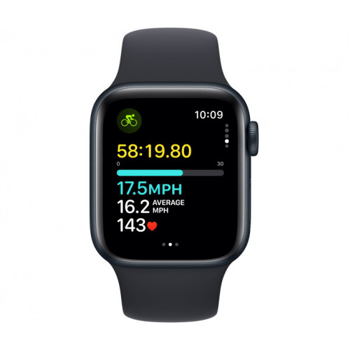 Apple Watch SE 2 GPS 40mm Midnight Aluminium Case with Midnight Sport Band M/L (MR9Y3) - ТвойGadget