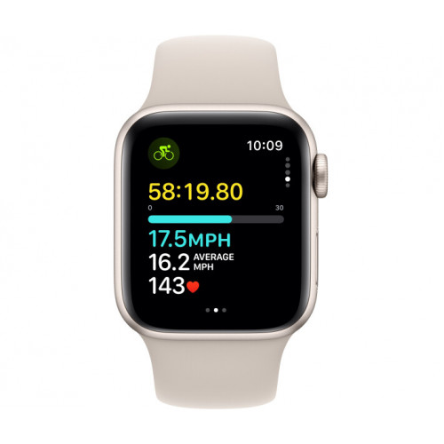 Смарт-годинник Apple Watch SE 2 GPS 40mm Starlight Aluminium Case with Starlight Sport Band S/M (MR9U3) - ТвойGadget