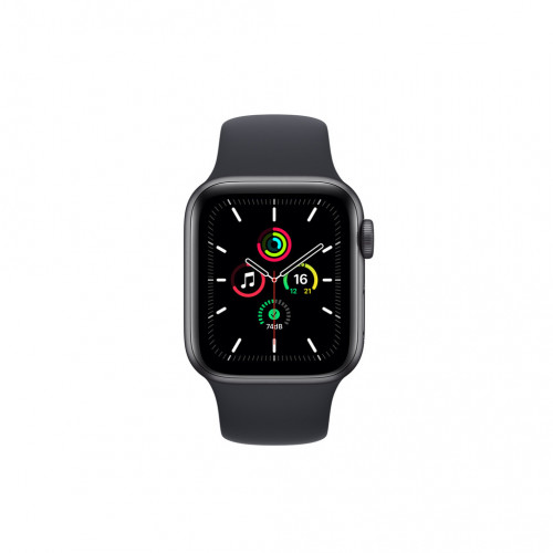 Apple Watch SE GPS 44mm Space Gray Aluminum Case with Midnight Sport Band (MKQ63) - ТвойGadget