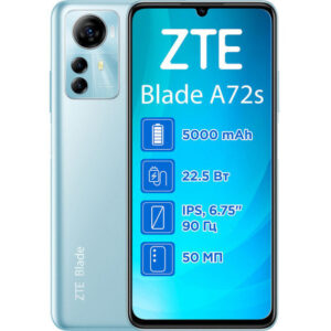 Смартфон ZTE Blade A72S 4/128GB Blue [OPEN BOX] — изображение 1