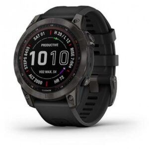 Смарт-часы Garmin Fenix 7 Sapphire Solar Carbon Gray DLC Titanium with Black Band (010-02540-20/21)