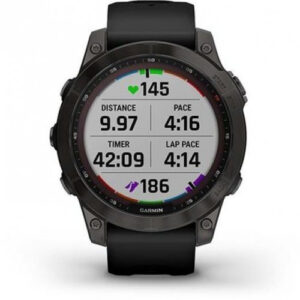 Смарт-часы Garmin Fenix 7 Sapphire Solar Carbon Gray DLC Titanium with Black Band (010-02540-20/21) - ТвойGadget