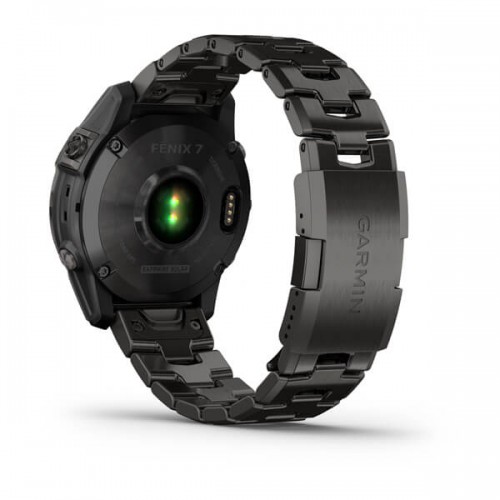 Смарт-часы Garmin Fenix 7 Sapphire Solar C. Grey DLC Titanium w. Carbon Grey DLC V. Titanium Band (010-02540-39) - ТвойGadget