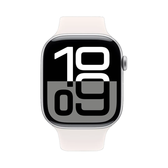 Apple Watch Series 10 GPS 42mm Rose Gold Alu. Case w. Light Blush Sport Band — S/M (MWWH3) - ТвойGadget