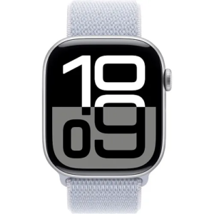Apple Watch Series 10 GPS 46mm Silver Aluminum Case w. Blue Cloud Sport Loop (MWWN3) — изображение 2