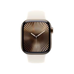 Apple Watch Series 10 GPS + Cellular 42mm Gold Titanium Case w. Starlight Sport Band - M/L (MX073) - Зображення 2