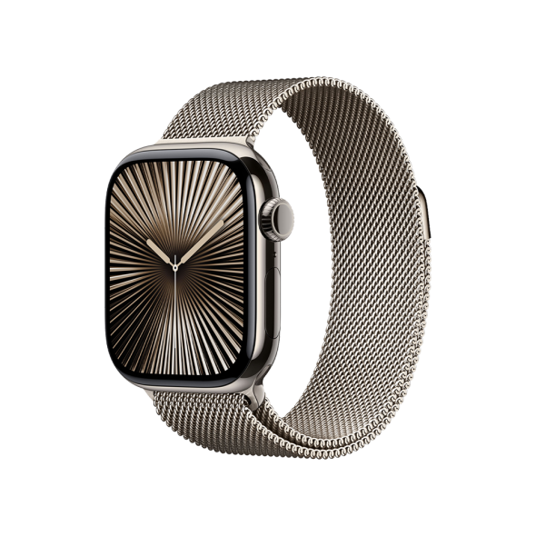 Apple Watch Series 10 GPS + Cellular 42mm Natural Titanium Case w. Natural Milanese Loop1 Apple Watch Series 10 GPS + Cellular 42mm Natural Titanium Case w. Natural Milanese Loop (MWXF3) - ТвойGadget