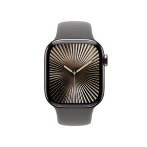 Apple Watch Series 10 GPS + Cellular 42mm Natural Titanium Case w. Stone Grey Sport Band - S/M (MWXD3) - Зображення 2
