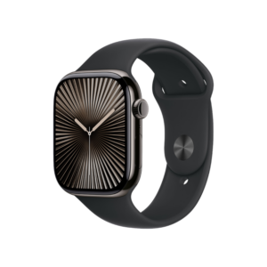 Apple Watch Series 10 GPS + Cellular 42mm Slate Titanium Case w. Black Sport Band - S/M (MWXG3) — изображение 1
