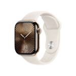 Apple Watch Series 10 GPS + Cellular 46mm Slate Titanium Case w. Black Sport Band — M/L (MWYE3) - ТвойGadget