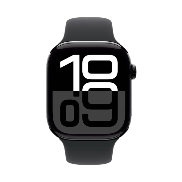Apple Watch Series 10 GPS + Cellular 46mm Jet Black Alu. Case w. Black Sport Band — XL (MX133+MXM53) - ТвойGadget