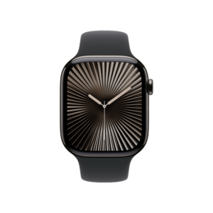 Apple Watch Series 10 GPS + Cellular 46mm Slate Titanium Case w. Black Sport Band - S/M (MWYD3) — изображение 2