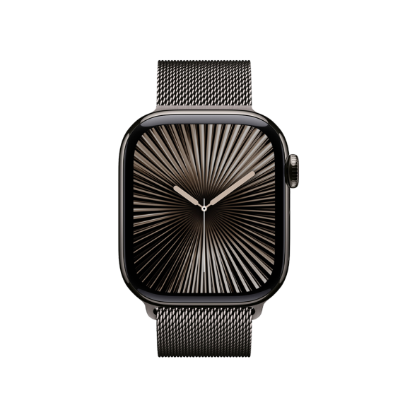 Apple Watch Series 10 GPS + Cellular 46mm Slate Titanium Case w. Slate Milanese Loop – S/M (MC7R4) - ТвойGadget