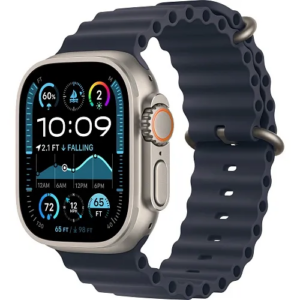 Apple Watch Ultra 2 GPS + Cellular 49mm Natural Titanium Case w. Navy Ocean Band (MX4D3) — изображение 1