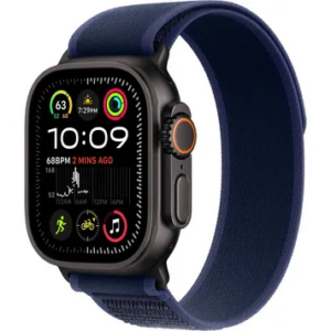 Apple Watch Ultra 2 GPS + Cellular 49mm Black Titan. Case w. Blue Trail Loop - S/M (MYTJ3+MYQ73) [NEW NO BOX] — изображение 1