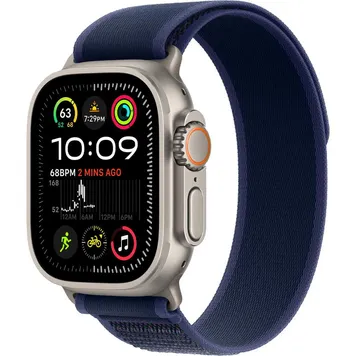 Apple Watch Ultra 2 2024 GPS + Cellular 49mm Natural Titanium Case with Blue Trail Loop1 Apple Watch Ultra 2 GPS + Cellular 49mm Natural Titan. Case w. Blue Trail Loop — S/M (MX4J3) - ТвойGadget