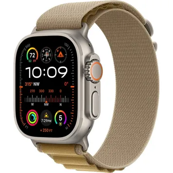 Apple Watch Ultra 2 GPS + Cellular 49mm Natural Titan. Case w. Tan Alpine Loop — Medium (MX4F3) [NEW NO BOX] - ТвойGadget