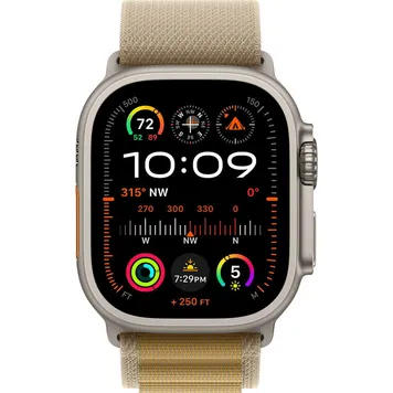 Apple Watch Ultra 2 GPS + Cellular 49mm Natural Titan. Case w. Tan Alpine Loop — Medium (MX4F3) [NEW NO BOX] - ТвойGadget