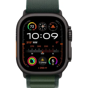 Apple Watch Ultra 2 GPS + Cellular 49mm Black Titan. Case w. Dark Green Alpine Loop - Large (MX4T3) [NEW NO BOX] — изображение 2