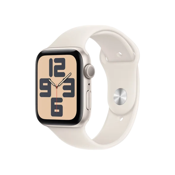 Apple Watch SE 2 GPS 44mm Starlight Aluminium Case w. Starlight Sport Band — M/L (MXEV3) [NEW NO BOX] - ТвойGadget