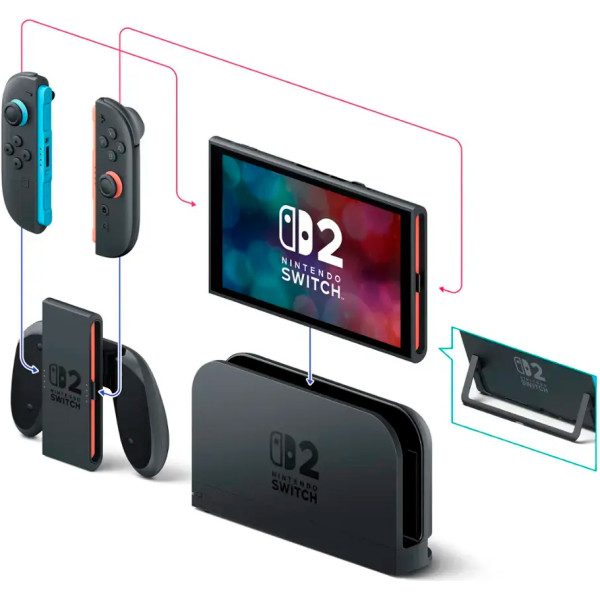 Портативная игровая приставка Nintendo Switch 2 Black Mario Kart World Bundle (0045496321529) - ТвойGadget