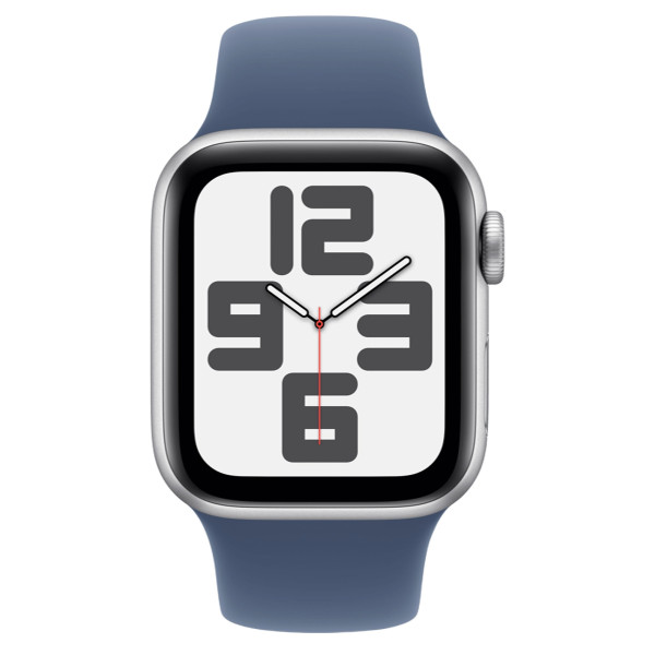 Apple Watch SE 2 GPS 40mm Silver Aluminium Case w. Denim Sport Band – S/M (MXEC3/MXFV3/MXGF3) - ТвойGadget