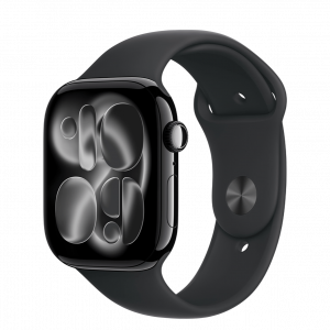 Apple Watch Series 11 GPS 42mm Jet Black Alu. Case w. Black S. Band - S/M (MEQT4) - Зображення 1