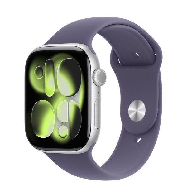Apple Watch Series 11 GPS 46mm Silver Alu. Case w. Purple Fog S. Band1 Apple Watch Series 11 GPS 46mm Silver Alu. Case w. Purple Fog S. Band — M/L (MEVA4) - ТвойGadget