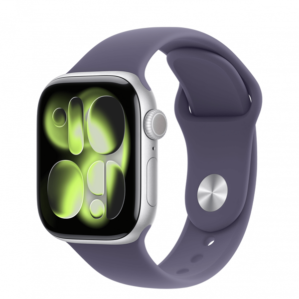 Apple Watch Series 11 GPS + Cellular 42mm Silver Alu. Case w. Purple Fog S. Band — M/L (MF8J4) - ТвойGadget