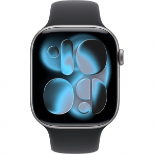 Apple Watch Series 11 GPS 46mm Space Grey Alu. Case w. Black S. Band - M/L (MEV44) - Зображення 2
