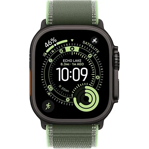 Apple Watch Ultra 3 GPS + Cellular 49mm Black Tit. Case w. Green/Neon Trail Loop – M/L (MF254+MG9P4) - ТвойGadget