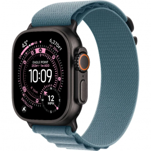 Apple Watch Ultra 3 GPS + Cellular 49mm Black Tit. Case w. Light Blue Alpine Loop - Small (MF254+MG9K4) - Зображення 1