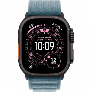Apple Watch Ultra 3 GPS + Cellular 49mm Black Tit. Case w. Light Blue Alpine Loop - Small (MF254+MG9K4) - Зображення 2