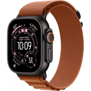 Apple Watch Ultra 3 GPS + Cellular 49mm Black Tit. Case w. Terra Cotta Alpine Loop - Small (MF254+MG9D4) - Зображення 1