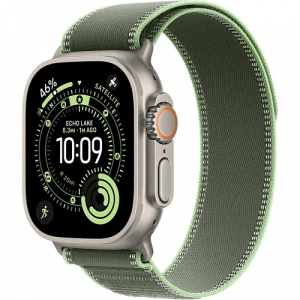 Apple Watch Ultra 3 GPS + Cellular 49mm Natural Tit. Case w. Green/Neon Trail Loop - S/M (MF1V4+MFT44)